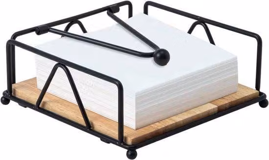 Supporto da tavolo metallico con braccio rinforzato e base in legno