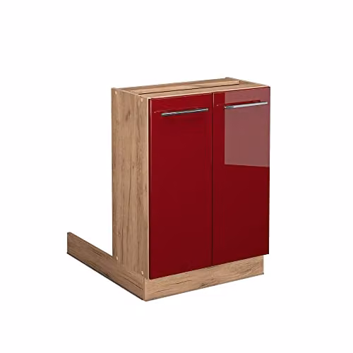 Vicco Isola cucina Fame-Line, Bordeaux lucido, 60 cm