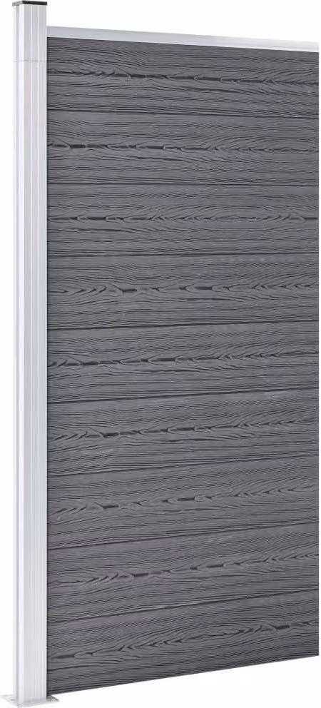 vidaXL Elemento di recinzione WPC 95x186 cm grigio