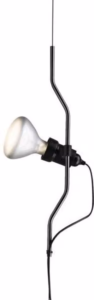 Lampada a sospensione Flos Parentesi dimmerabile in metallo disponibile in nero o cromato
