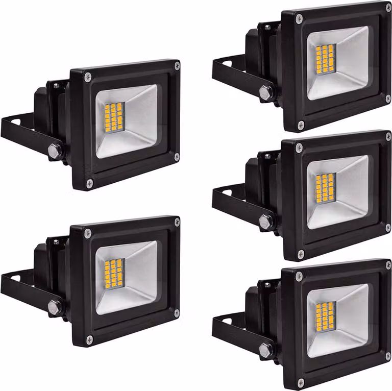5 pezzi di faretti LED SMD da 20 W, Greenmigo IP65, faretti da cantiere, faretti da esterno, faretti da parete, faretti da esterno, 85-265 V CA