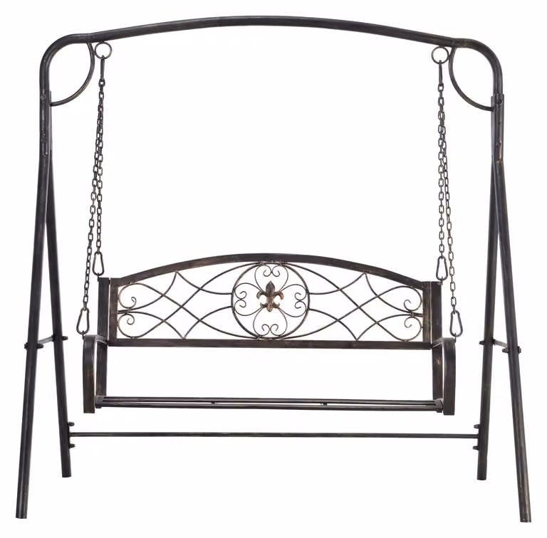 Altalena da giardino Outsunny per 2 persone, modello "Hollywood", sedia a dondolo in metallo
