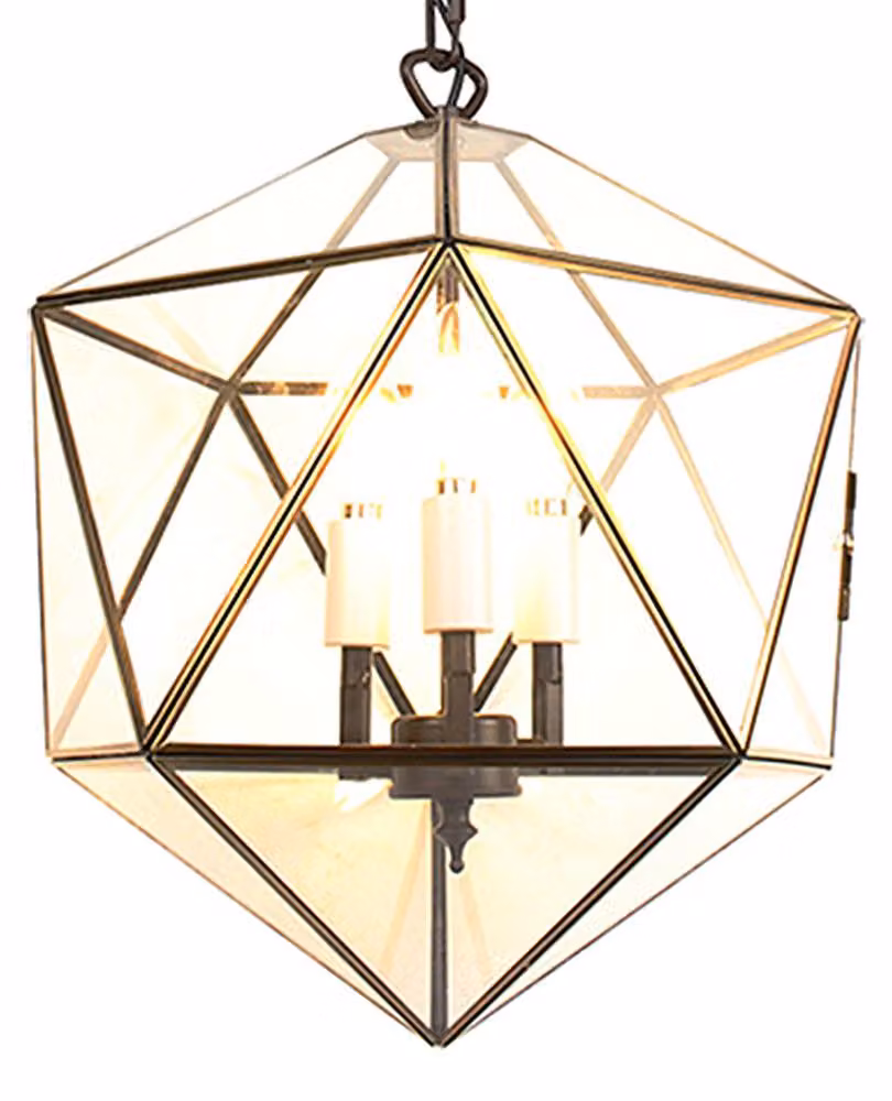 Clayre & Eef Lampada a sospensione 30x30x160 cm Metallo trasparente