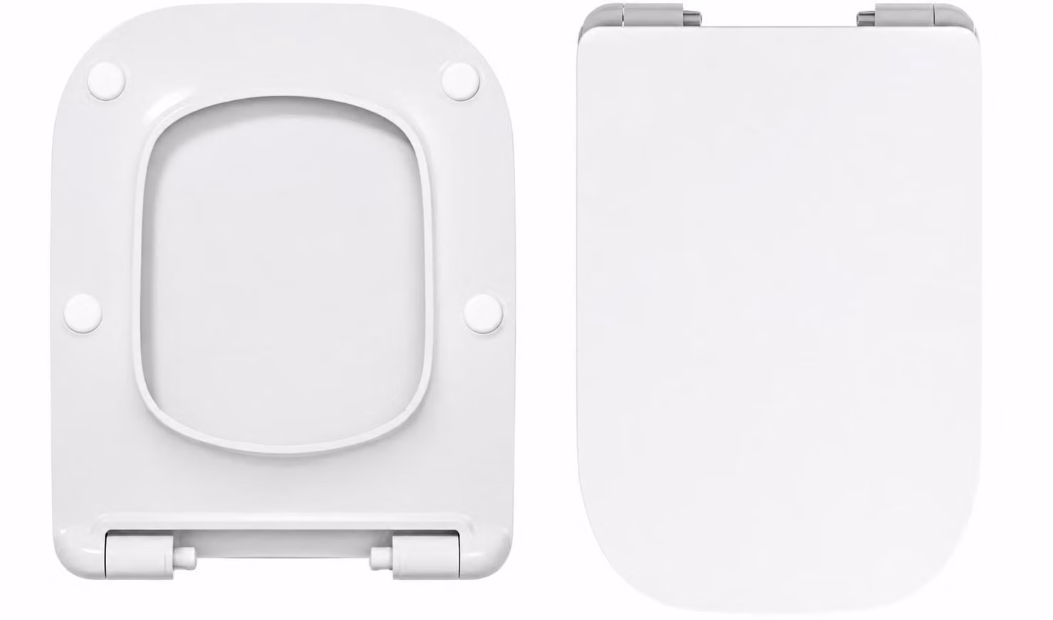 Copertura per WC RAMM compatibile con Duravit DuraStyle – Sedile per WC con sistema di chiusura ammortizzata Softclose, bianco, in Duroplast, facile da installare