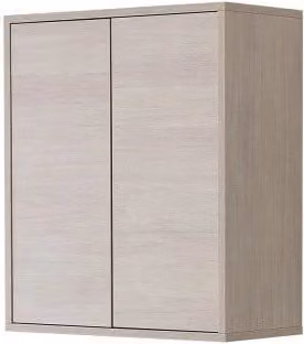 Pensile da bagno sospeso Linea Way in rovere chiaro con 2 ante e apertura push, L: 60 cm, H: 72 cm, P: 30 cm
