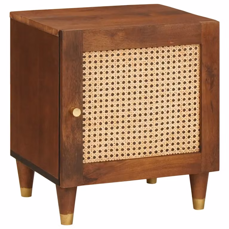 Armadio da notte vidaXL in legno di acacia color marrone rustico L 40 cm, P 33,5 cm, H 46 cm