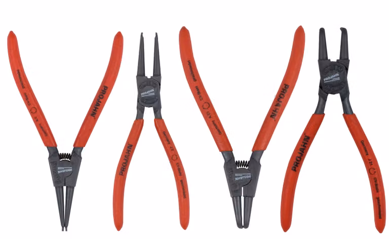 Set di pinze per anelli di sicurezza professionali da 4 pezzi