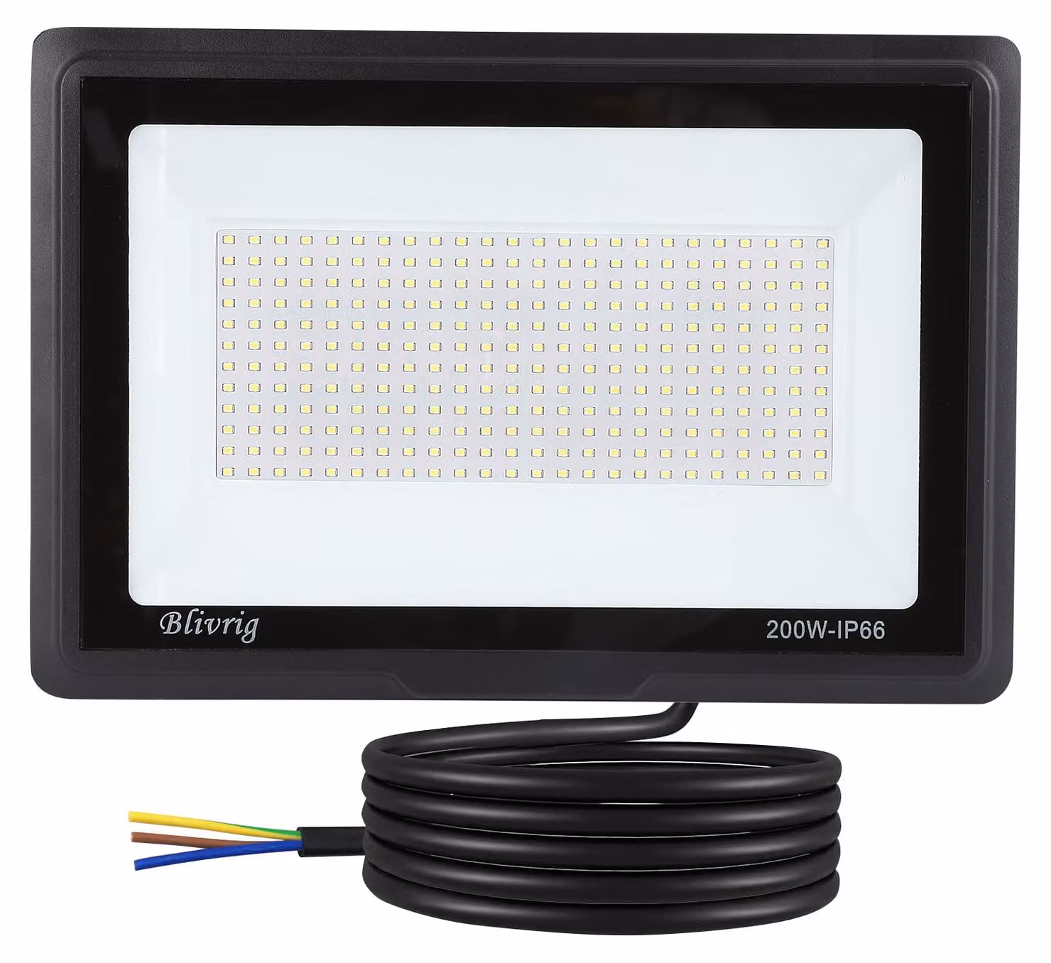 Lampada a LED da esterno, potenza 200 W, luce bianco caldo, 20.000 lumen, grado di protezione IP66