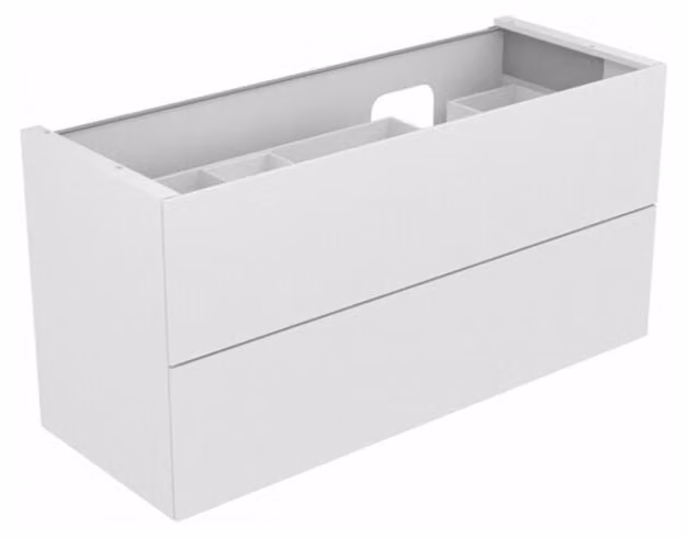 KEUCO EDITION 11 Meuble sous-lavabo pour lavabos encastrables, 2 tiroirs à casseroles, position du lavabo à droite, 1400x700x535mm, 31269280000, 31269280000
