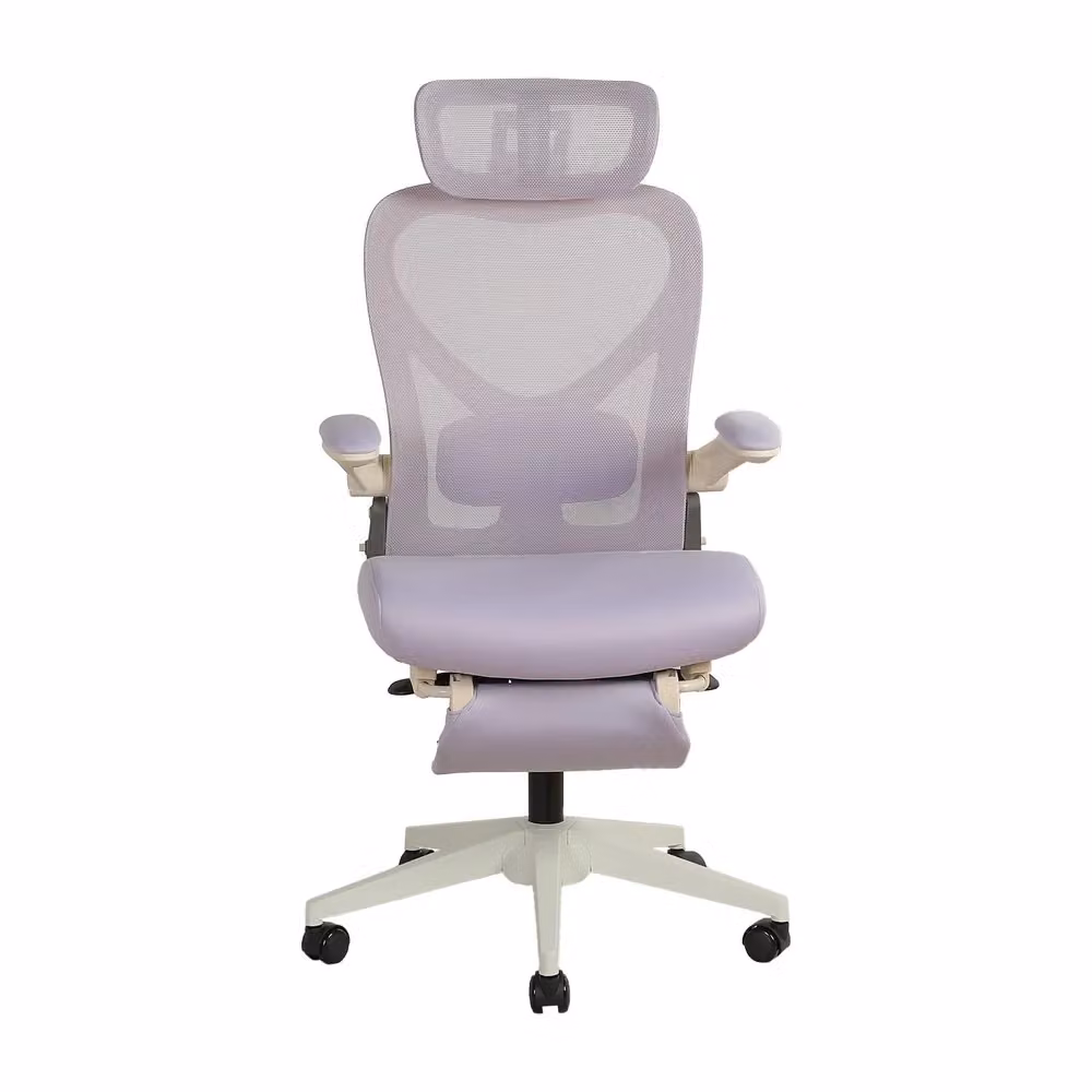 Sedia da ufficio ergonomica pieghevole Minimal viola con supporto lombare e braccioli pieghevoli – 2