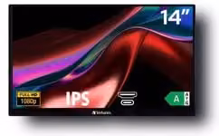 Monitor Verbatim da 14 pollici IPS Full HD 1920x1080 60Hz Nero