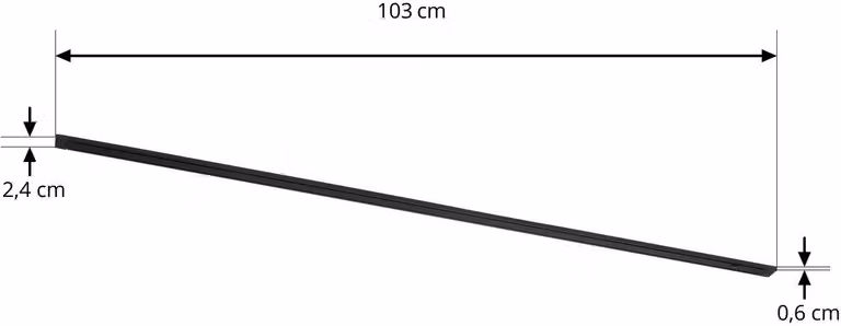 Binario conduttore Lindby Lumaro, nero, alluminio, lunghezza 103 cm