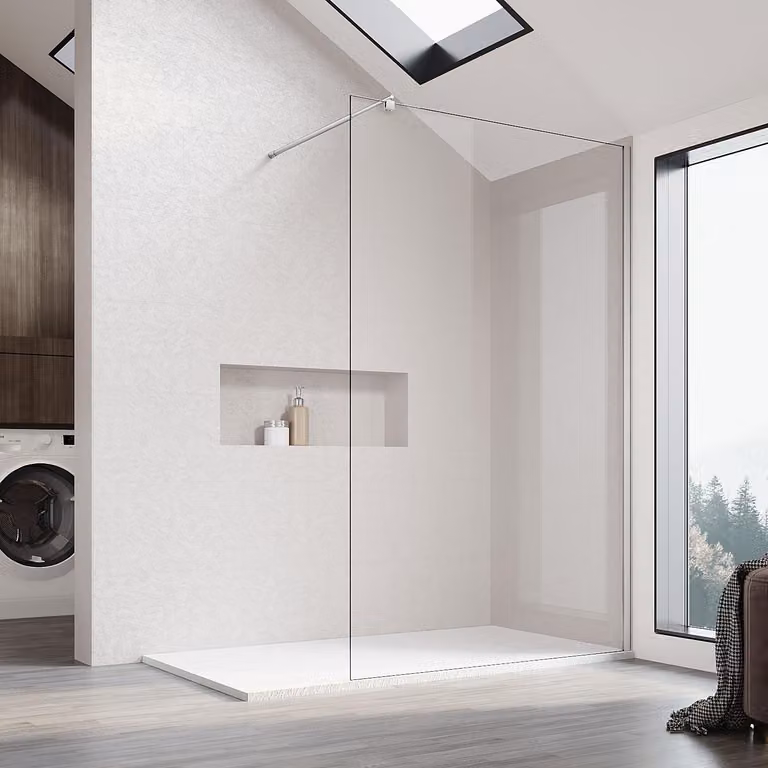 Cabina doccia SONNI 120 x 200 cm doccia walk in 8 mm NANO cabina doccia in vetro incl. stabilizzatore 120 cm