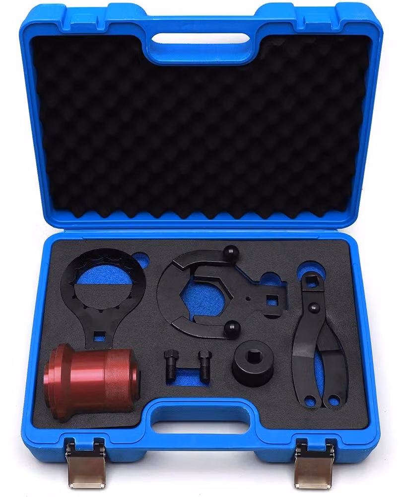 Set di utensili per differenziali – smontaggio e montaggio dell'assale posteriore – adatto a veicoli a trazione posteriore (RWD) e a tutti i ruote motrici (4WD) – utensili manuali in metallo – con custodia