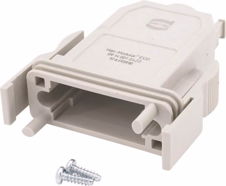 HARTING Han Modular ECO Contenitore a manicotto, 1 uscita cavo diritta, con 2 morsetti Intervallo di serraggio 0,0 mm - 14,65 mm - 1 pezzo