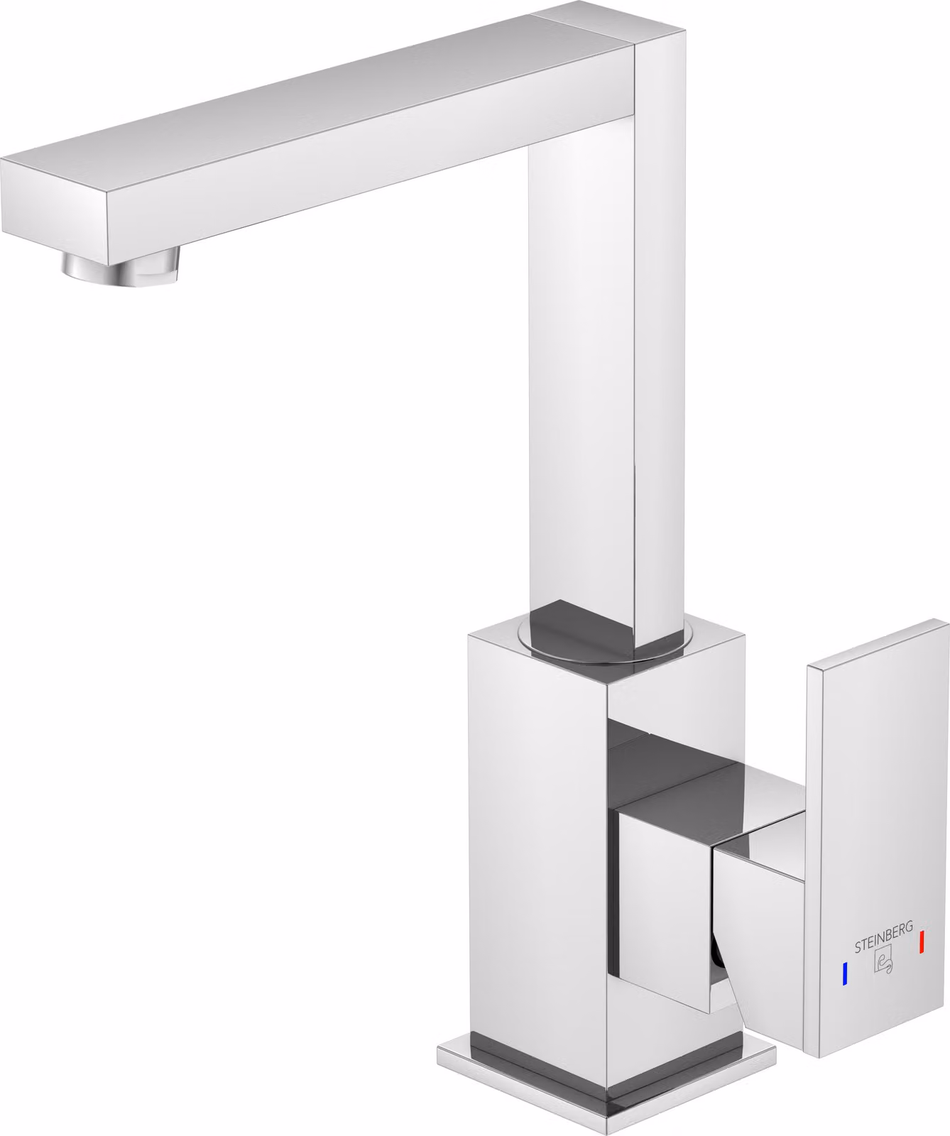 Steinberg Série 160 robinetterie de lavabo, orientable, avec garniture découlement, saillie 140 mm, 1601501, 1601501