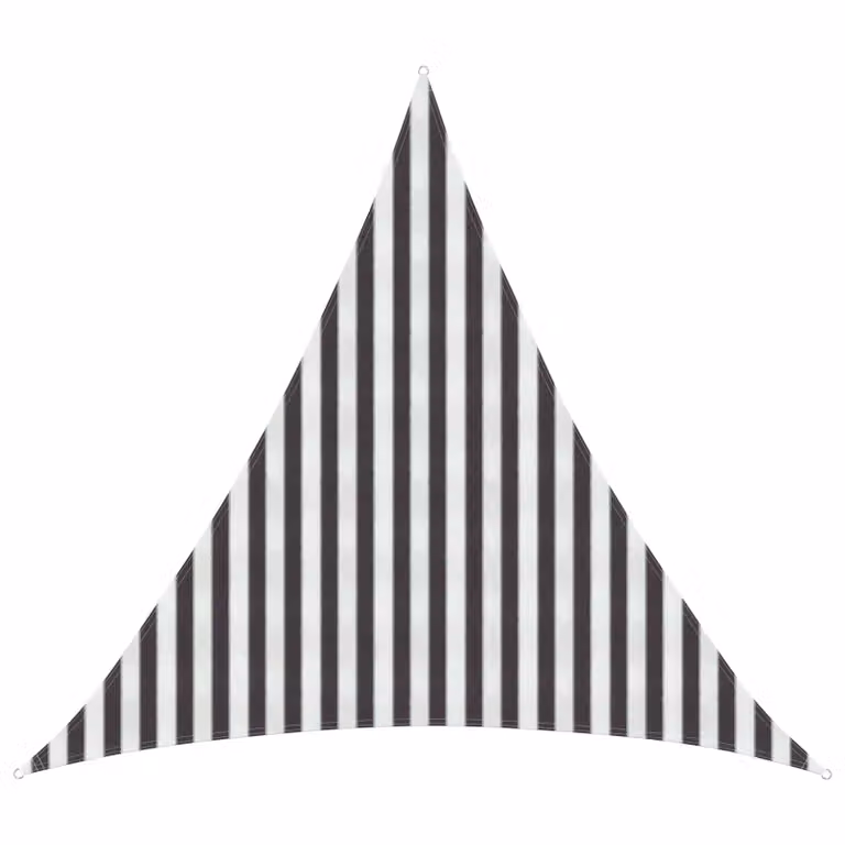 Telo Ombra Triangolare vidaXL in HDPE Antracite e Bianco L/P/H: 3 x 3 x 3 m