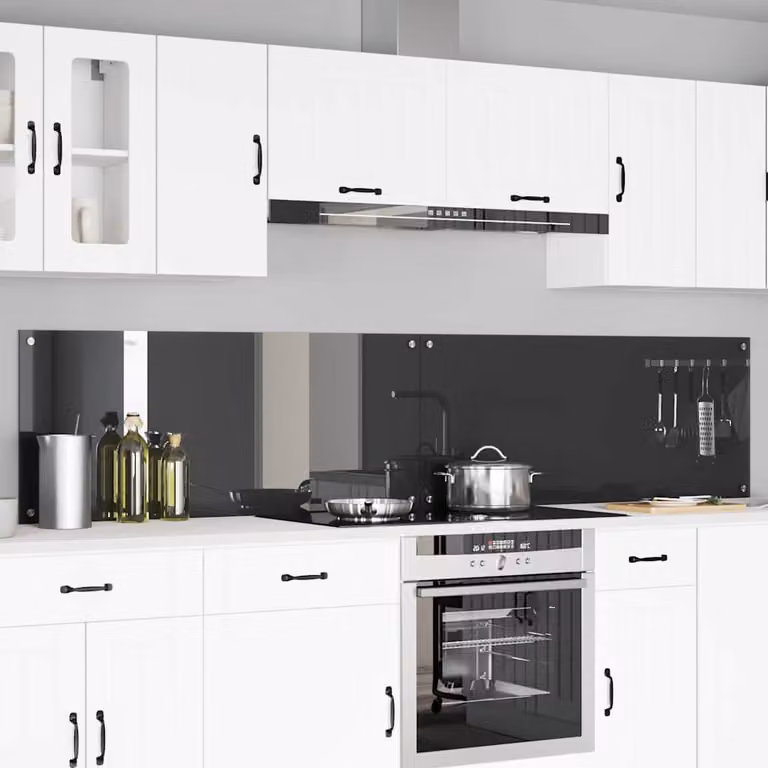 Set di 2 schienali da cucina vidaXL colore grigio antracite L 120 cm x P 50 cm