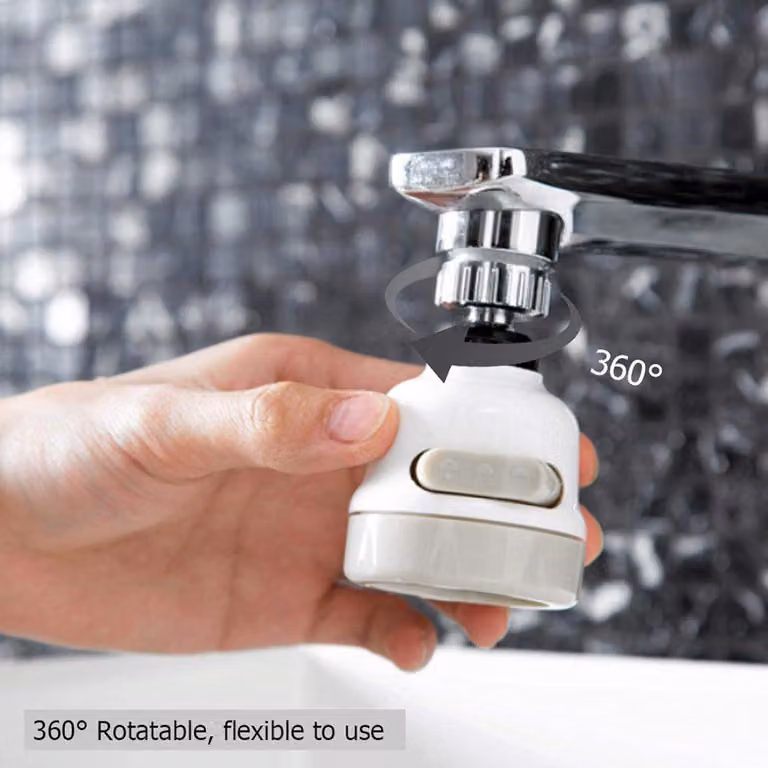 3 modalità, rubinetto per lavabo girevole a 360°, regolabile, con erogatore a spruzzo e flusso d'acqua elevato
