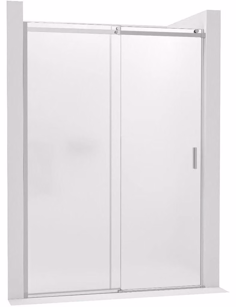 CERANO - Porta scorrevole per doccia Santoro - sinistra - 6 mm - cromo, vetro smerigliato - 120x195 cm