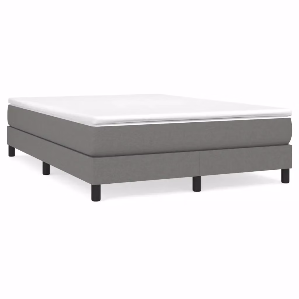 Letto Ibrido vidaXL con Materasso e Struttura in Legno e Tessuto Grigio e Bianco L/P/H: 160 x 200 x 25 cm – 2