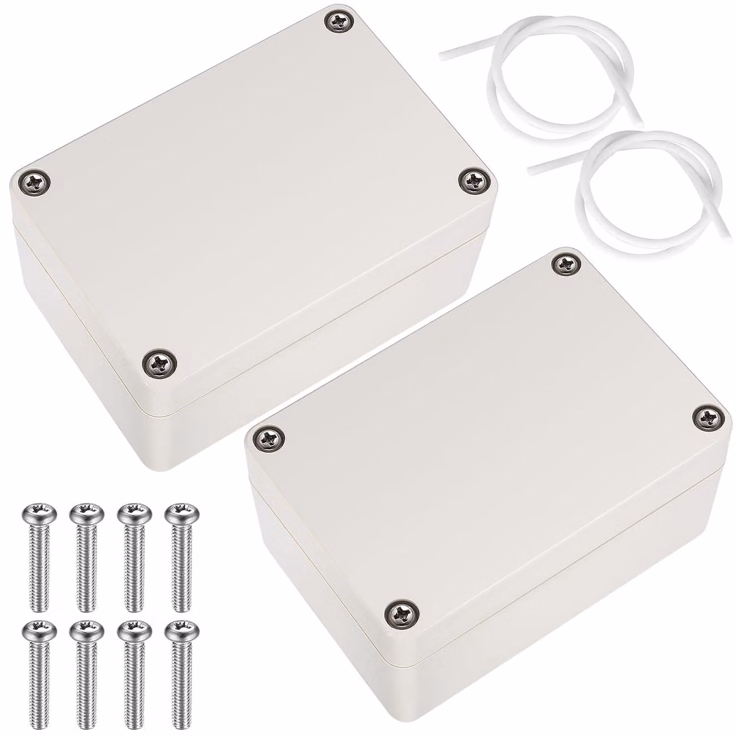 Scatola di connessione esterna, impermeabile, dimensioni 100 x 68 x 50 mm, confezione da 2 pezzi, per progetti di elettronica