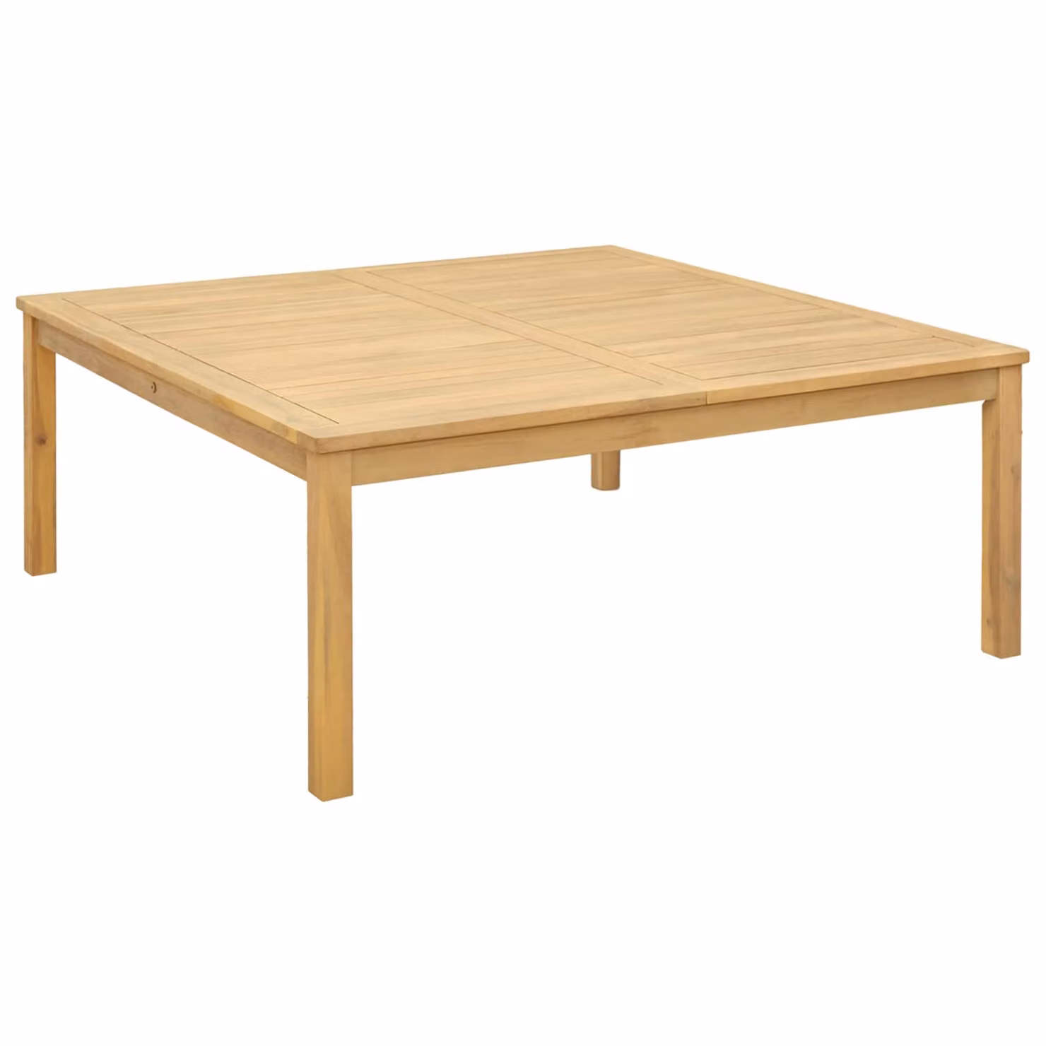 vidaXL Tavolino da salotto quadrato in legno di acacia color marrone e beige L/P/H: 110 x 110 x 45 cm