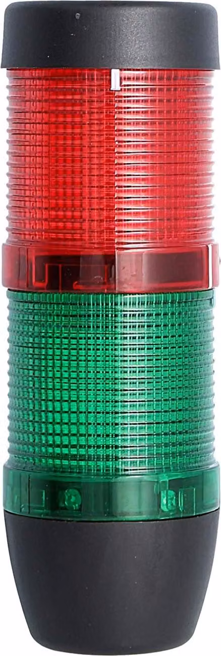 Colonna segnaletica STEX24 verde-rossa, 50 mm, 24 V CA/CC, luce lampeggiante a LED SS50-OB2/24 116 Dimensioni Lunghezza 156,0 mm, diametro 50,0 mm - 1