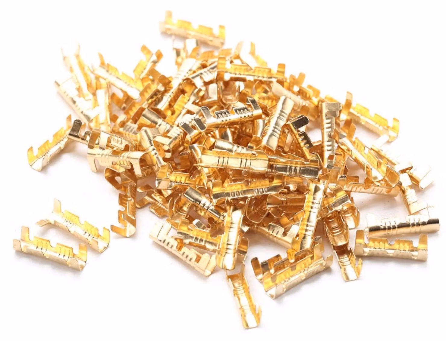 100 connettori ad anello a forma di U in rame per impianti elettrici automobilistici