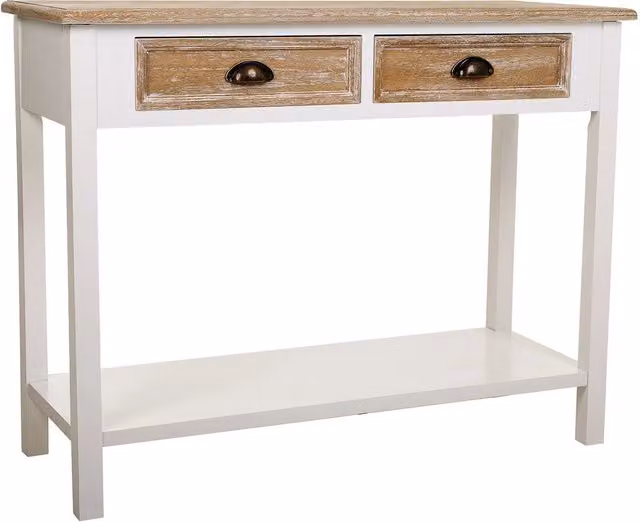 Mobile da ingresso in legno bianco 100x40x78h