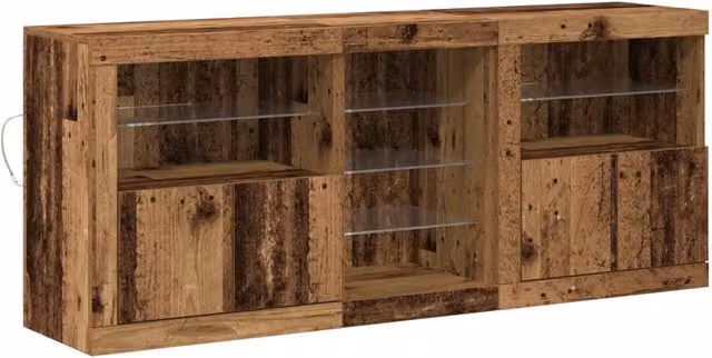Credenza | Madia LED Legno vecchio 162 x 37 x 67 cm Legno multistrato