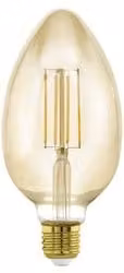 Lampadina LED decorativa a candela Eglo, attacco E27, 4 W, 380 lumen, luce bianco caldo, vetro trasparente