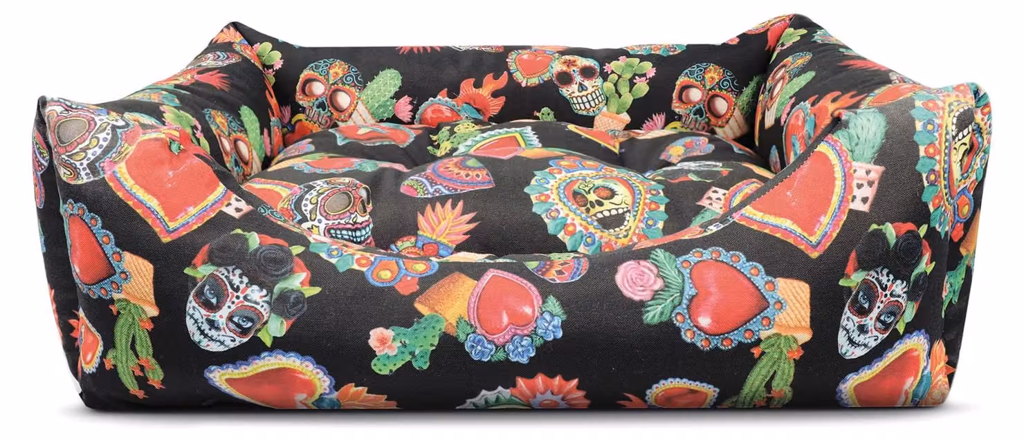 Solidchoice - Cuccia per cani "Calavera" con design moderno e cuscino confortevole
