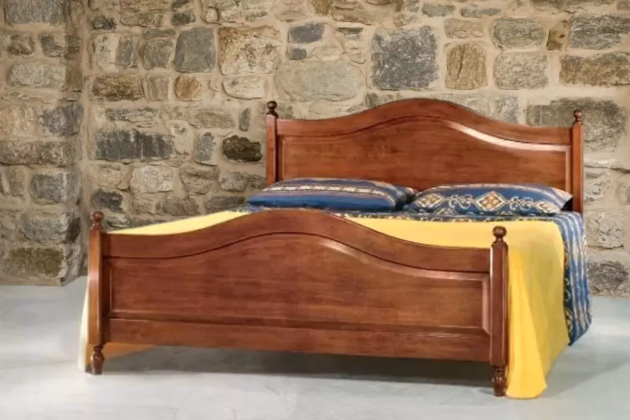 Letto matrimoniale classico in legno Mobili 2G colore noce H 112 x L 175 x P 212 cm – 3