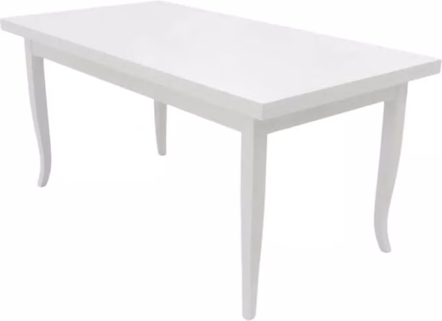 Tavolo rettangolare allungabile in legno bianco Mobili 2G L: 160 cm, P: 85 cm, H: 80 cm