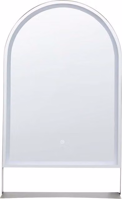 Specchio LED da Parete Moderno 100 x 60 cm con Mensola per Bagno, Camera da Letto e Trucco