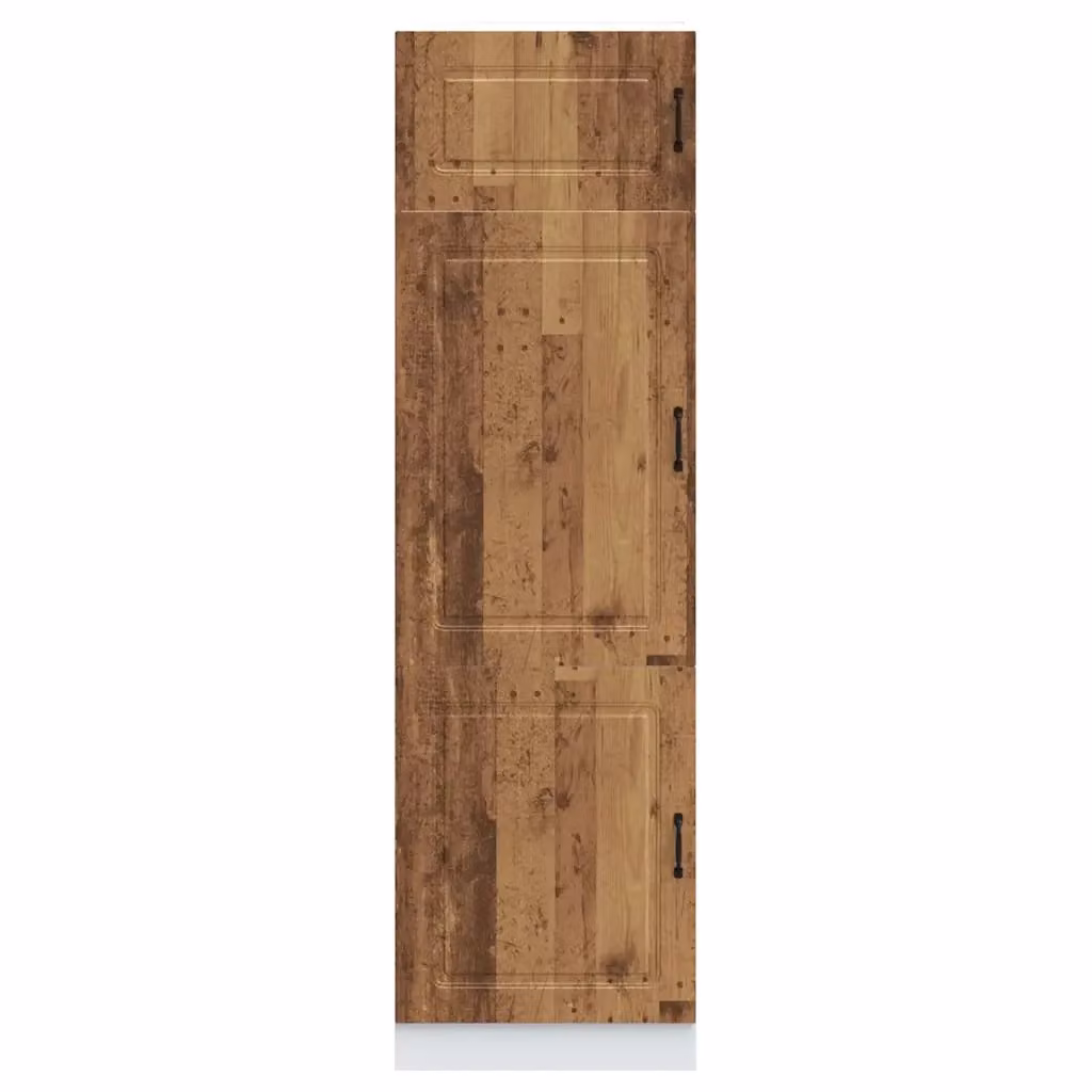 Mobile da cucina Kalmar HELLOSHOP26 in stile vintage color marrone, realizzato in legno composito con finitura opaca, L: 60 cm, P: 57 cm, H: 207 cm – 2