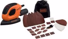 Black+Decker Levigatrice Mouse Multifunzione 55W Nero e Arancione
