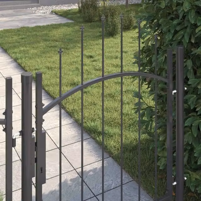 Cancello da giardino singolo Woerden in acciaio grigio L: 100 cm x H: 100 cm CFW2593163 – 1