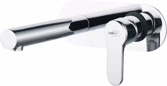 Miscelatore monocomando per lavabo a muro DH in cromo argento