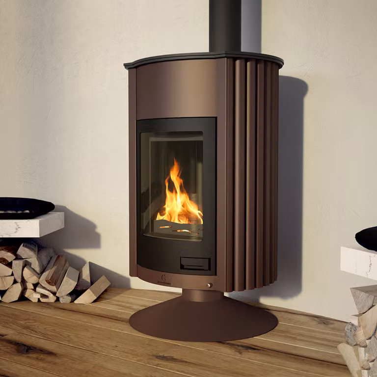 Termocamino HS FLAMINGO MASTERFLAMME Grande II - marrone - velluto