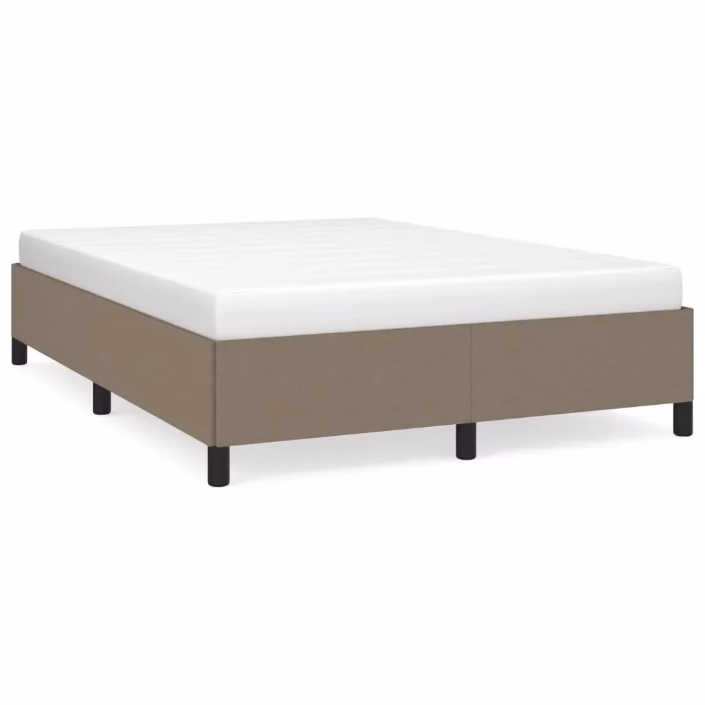 Struttura Letto Design Mania in Tessuto Beige con Doghe in Legno L/P: 140 x 190 cm – 2