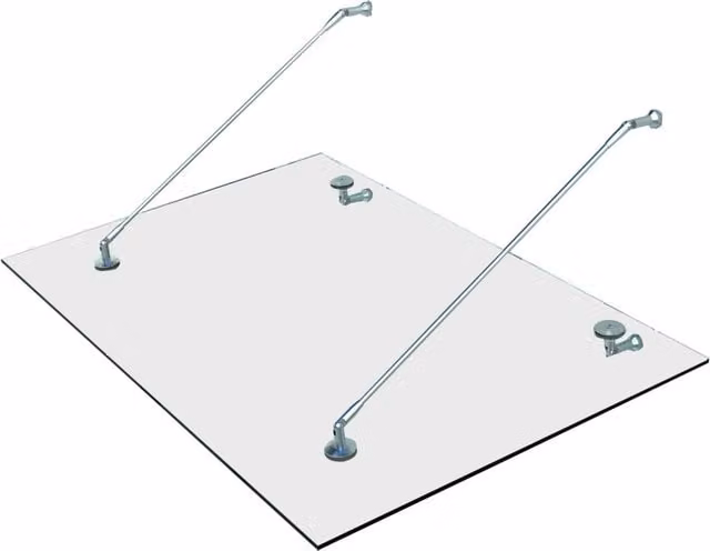 Cappa aspirante Zephmum in vetro temperato trasparente e acciaio con montaggio a parete L: 150 cm, P: 90 cm