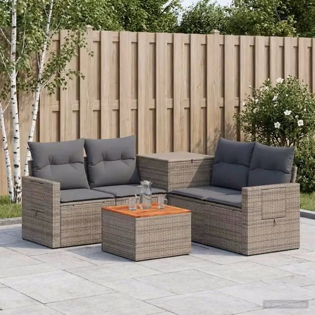 Set di divani 6 pz Grigio e Grigio Scuro 3447462