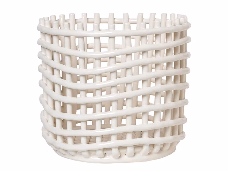 Ceramic Basket Vaso - Large