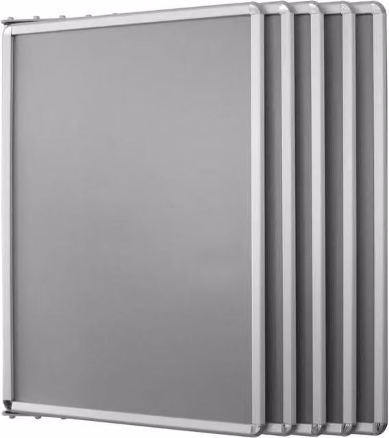 Espositore a parete con cornici a scatto - 10 Cornici 70 x 100