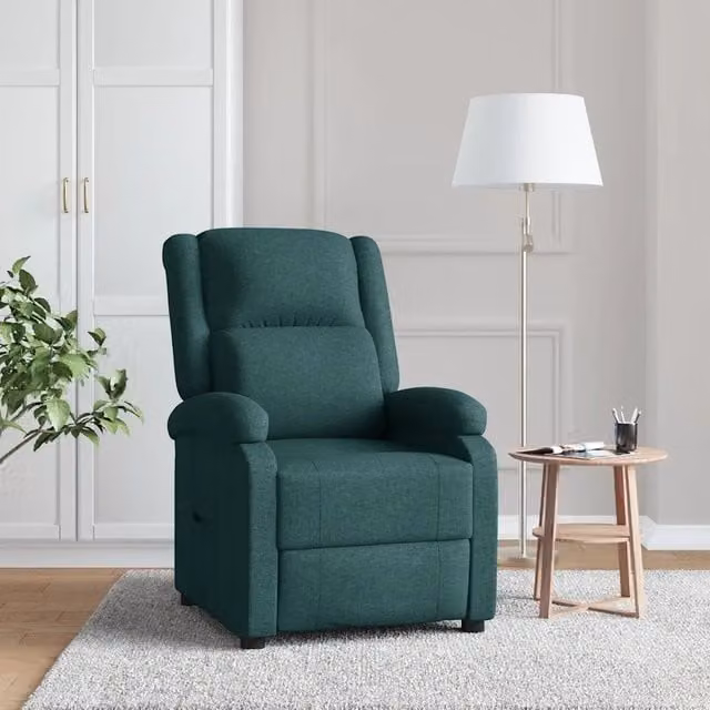 Poltrona Reclinabile in Tessuto Verde Scuro 342424