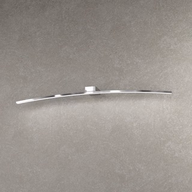 Applique Moderna Curved TOPLIGHT in Metallo Cromo con Diffusore Bianco e LED da 14,4W Luce Bianca Calda