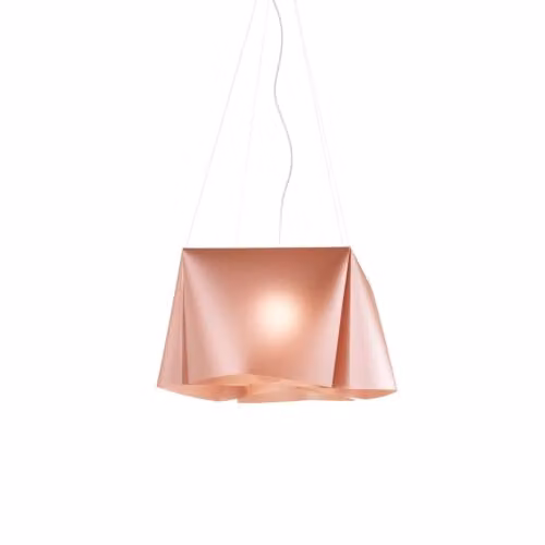 Sospensione Moderna Polilux ® Rame E Metallo Cromo 1 Luce E27 D60Cm