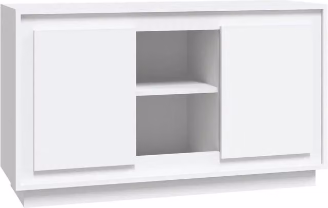 Credenza | Madia | Buffet da pranzo | Armadio da pranzo Bianca 102x35x60 cm in Legno Multistrato
